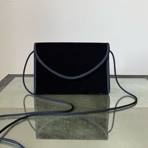 Vintage Velvety Black Evening Bag